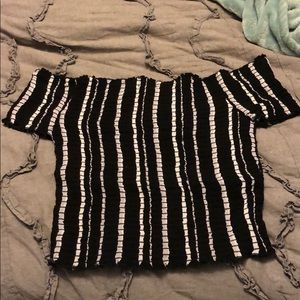 Kendall & Kylie Off the Shoulder Cropped Top